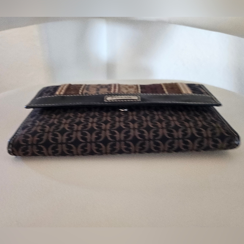 Fossil Brown Multi-Strip Patterned Wallet - Picture 7 of 12